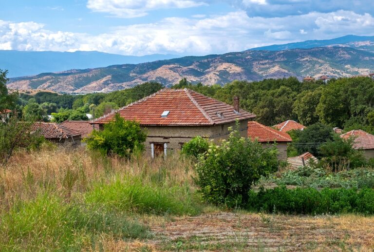 balkans, village, bulgaria, landscape, nature, clay tile roof, rural, scenery, mountains